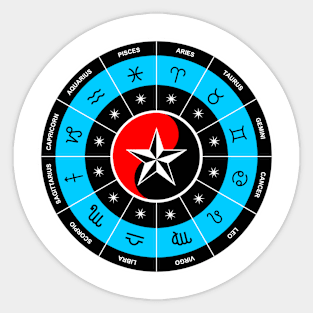 Zodiac Signs | 12 Astrological signs |Horoscope Diagram Sticker